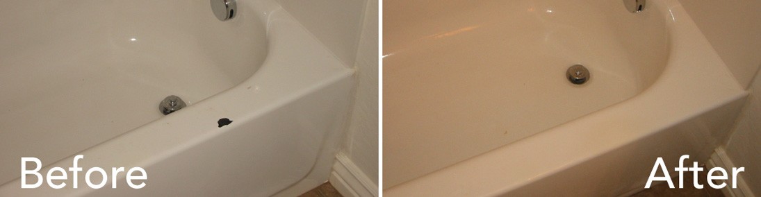 An example of a recent bathtub repaired by Todd's Bathtubs in Mesa Arizona